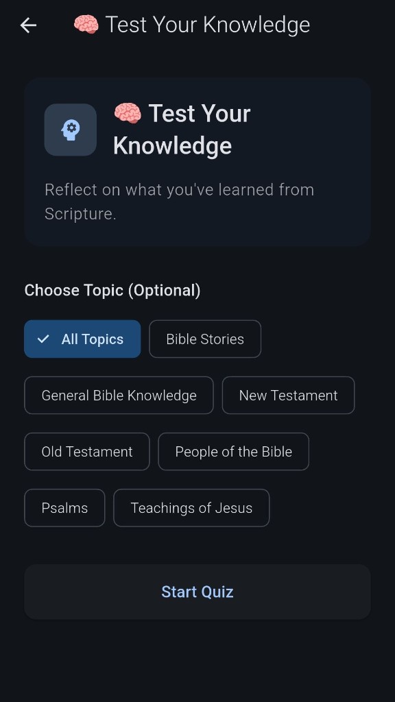 Bible knowledge quiz